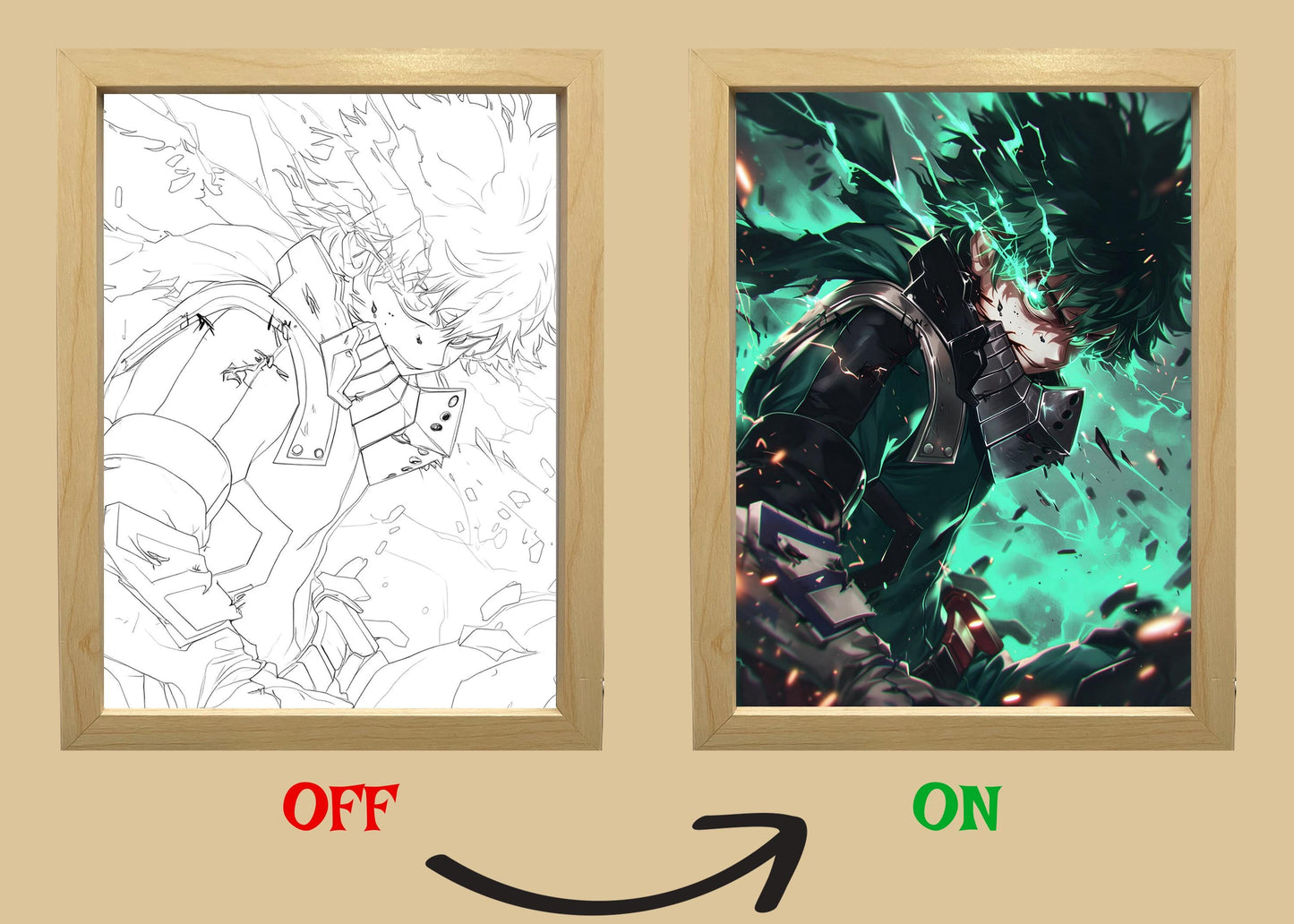 Light Box – Deku My Hero Academia LED Anime Lamp